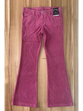 Art Class Junior Pink Corduroy Flare Pants Low Rise Retro Stretch Denim Size 16